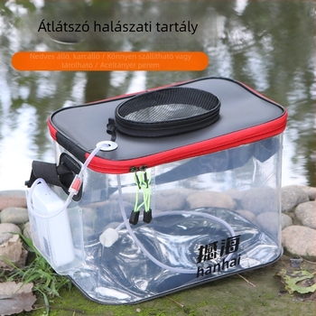 EVA anyagú horgász vödör – összecsukható, megerősített, tömeg 500 g