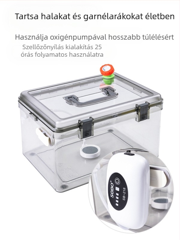 Autóba szerelt zárt halas kanna élő halak szállítására (vastagított, szivárgás elleni) - Anyag: selyem virág; Bruttó tömeg: Egyéb
