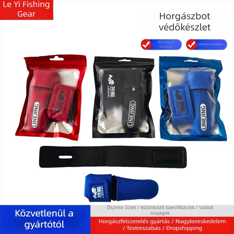 Gumi heveder készlet horgászbotokhoz Velcro-vel – botvédő készlet
