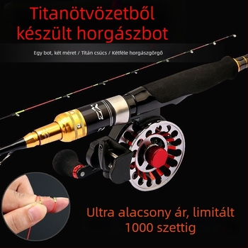 Horgászbot híd-platóhoz, titánötvözet és ólom anyagból