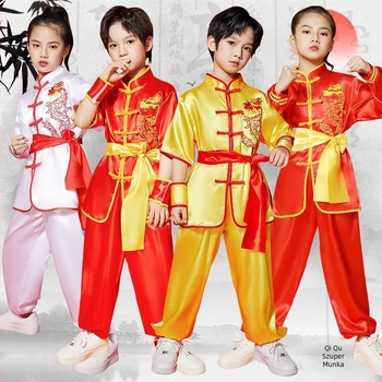 Gyerek Tai Chi egyenruha, corduroy anyag, len összetétel, mintázat 69850, uniszex