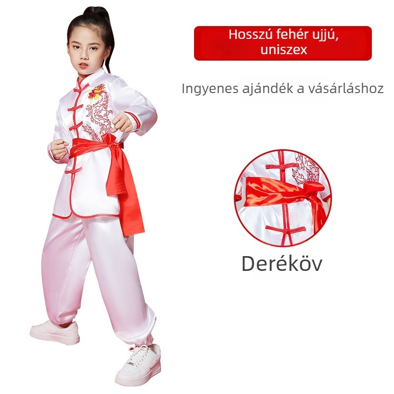 Gyerek Tai Chi egyenruha, corduroy anyag, len összetétel, mintázat 69850, uniszex