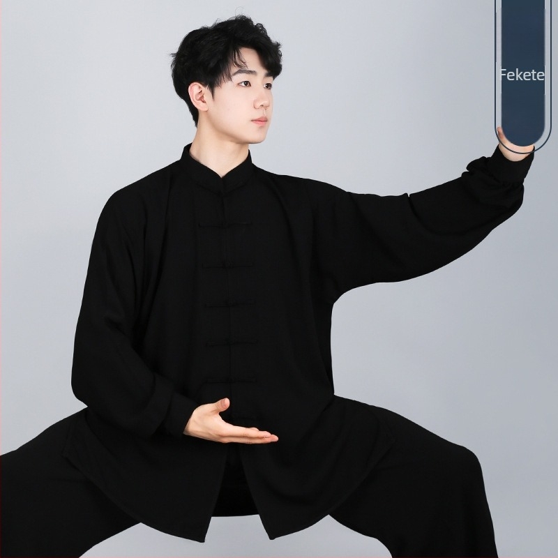 Tai Chi edzésruha – uniszex készlet edzésre és előadásokra, tavasz/nyár és ősz, nyolcrészes Brokád Qigong stílus