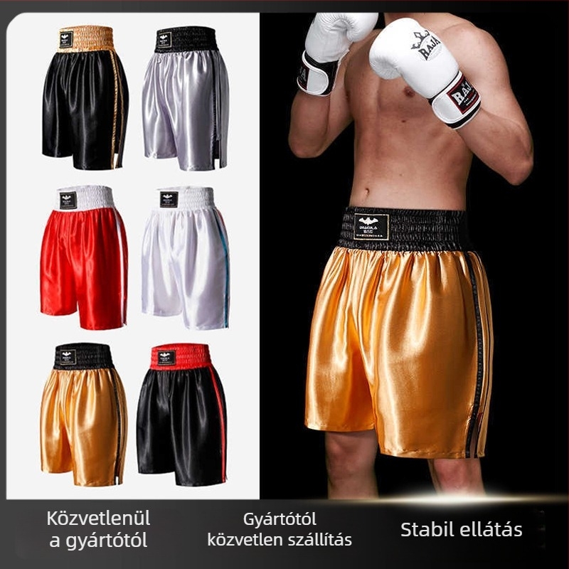 Uniszex MMA Muay Thai edzés rövidnadrág, két rétegű összetett anyag, nylon 80%