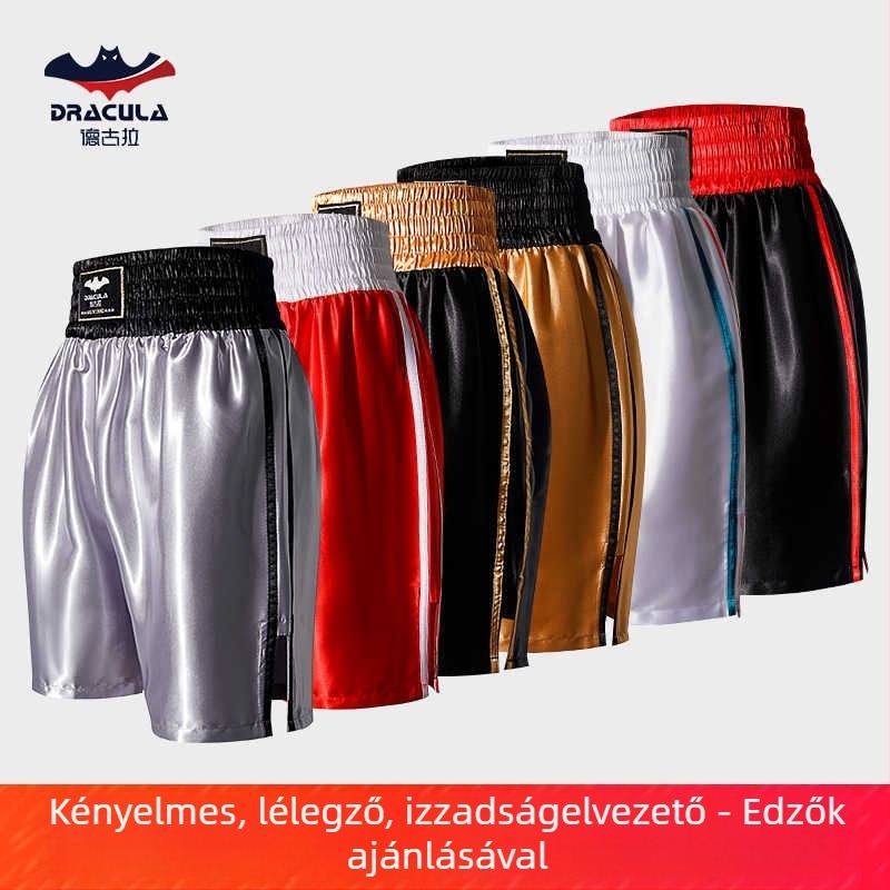 Uniszex MMA Muay Thai edzés rövidnadrág, két rétegű összetett anyag, nylon 80%