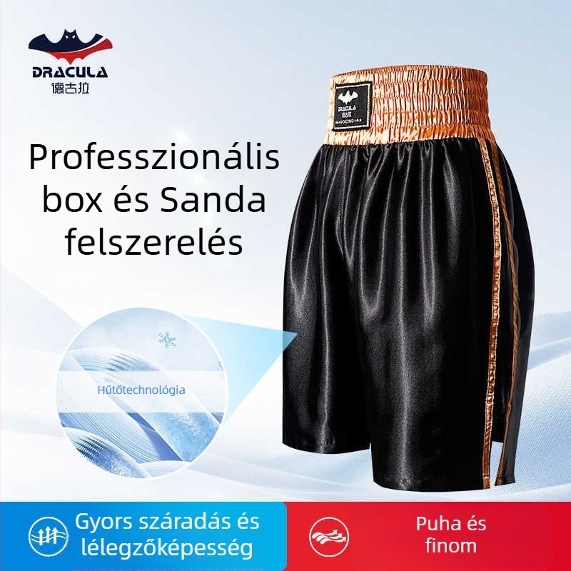 Uniszex MMA Muay Thai edzés rövidnadrág, két rétegű összetett anyag, nylon 80%