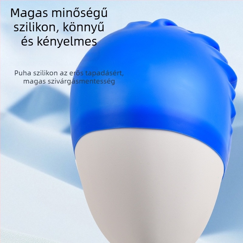 Felnőtt szilikon úszósapka – vízálló fülvédő, professzionális úszósapka, alkalmas úszásra és vízi tevékenységekre