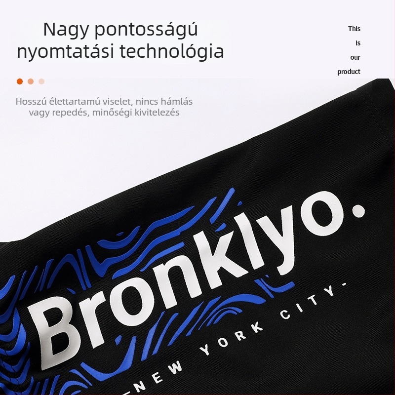 Férfi nyári úszónadrág, dupla rétegű, gyorsan száradó, elasztikus derekú, laza szabású.