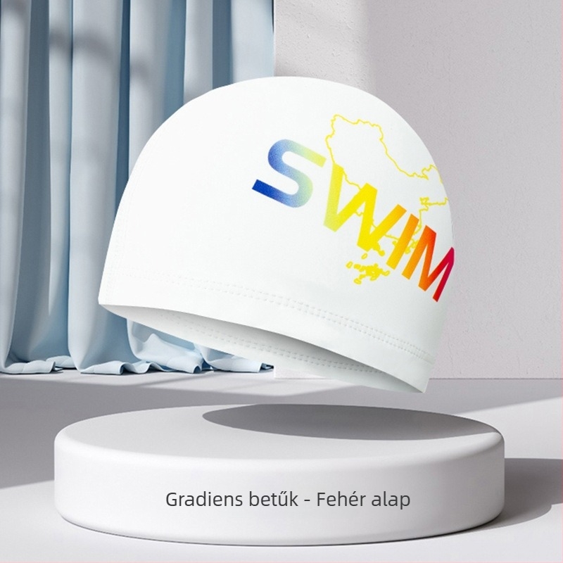 Szilikon úszósapka felnőtteknak, egyszerű dizájn, fülvédővel, alkalmas úszásra és vízen való sétára