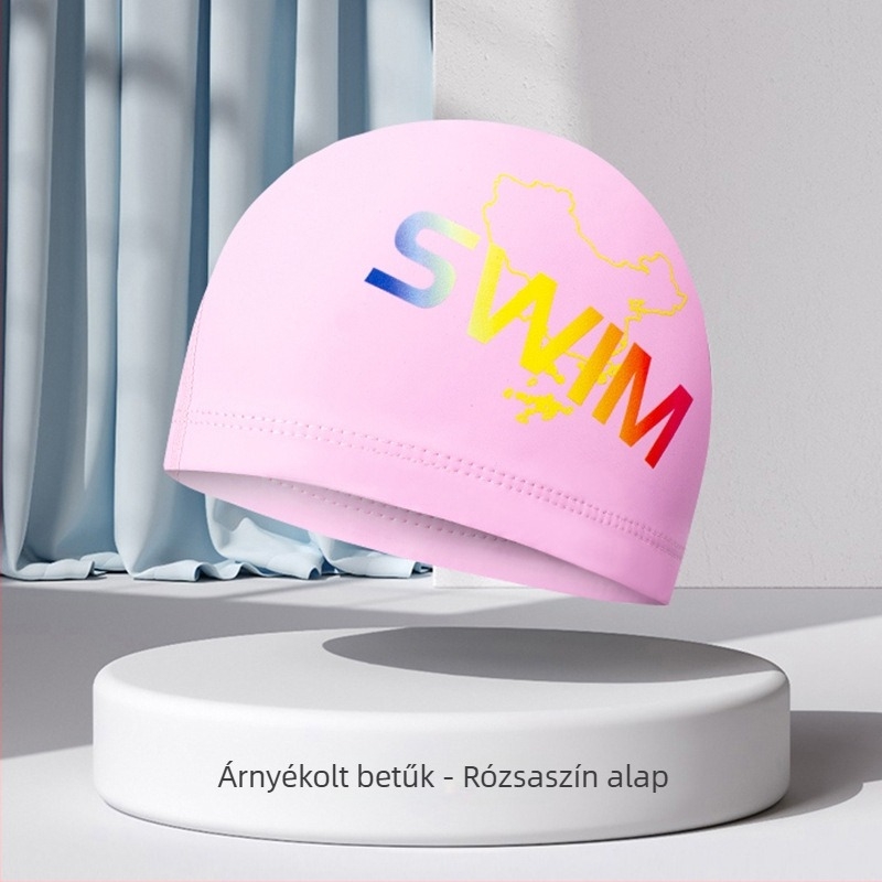 Szilikon úszósapka felnőtteknak, egyszerű dizájn, fülvédővel, alkalmas úszásra és vízen való sétára