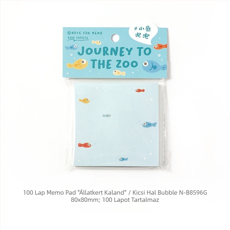 Állatkertbe utazó notesz — 100 oldal, papír, rajzolt illusztrációk, nyomtatott kivitelezés