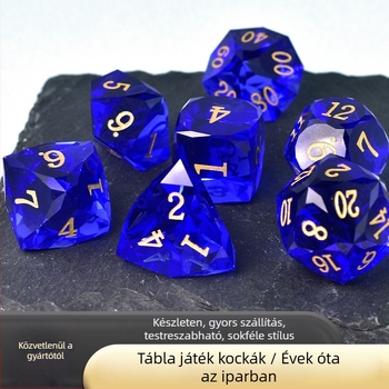 Gem Dice Készlet D&D-hez — gyanta dobókockák, testreszabható, forma: más, doboz mennyisége: egyeztessen