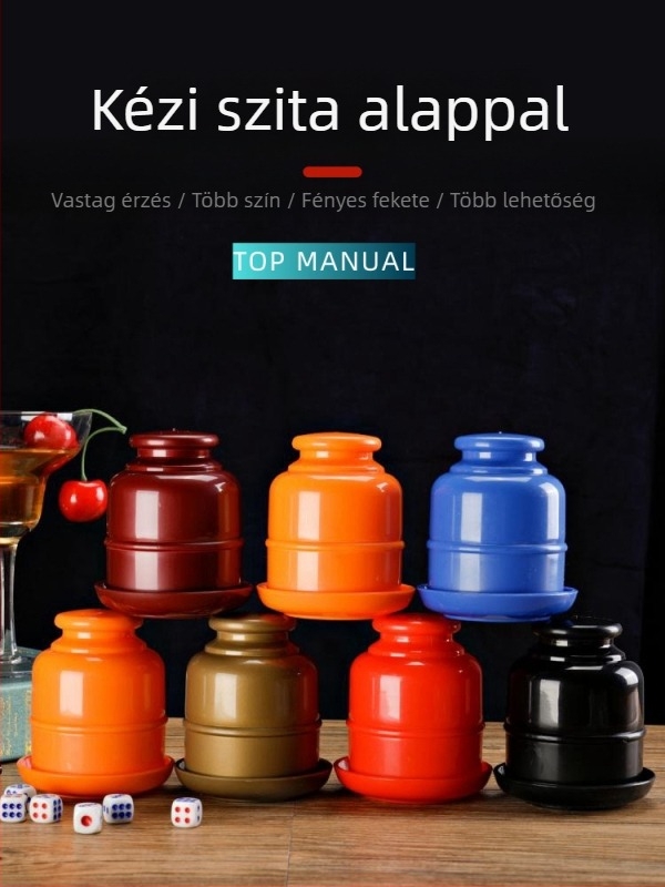 Runwei Dice Cup készlet, PP anyag, 120 darab, sakk és kártyajátékokhoz