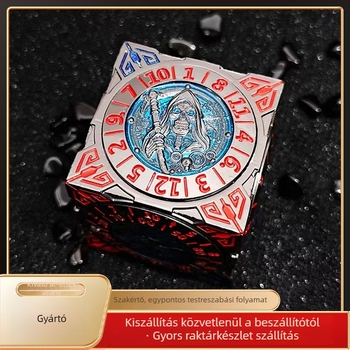 Fém hét az egyben dobókocka készlet, cinkötvözetből készült poliedres dobókockák, lekerekített élek, D&D és COC játékokhoz