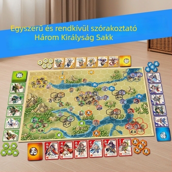 Három Királyság kártyás társasjáték: harc, parti és stratégia; gyerekeknek 4–6 évesek, színes doboz