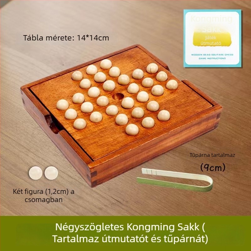 MZ Márkájú fa egyjátékos rejtvényjáték — agy- és kézügyesség edzése, korai nevelés.