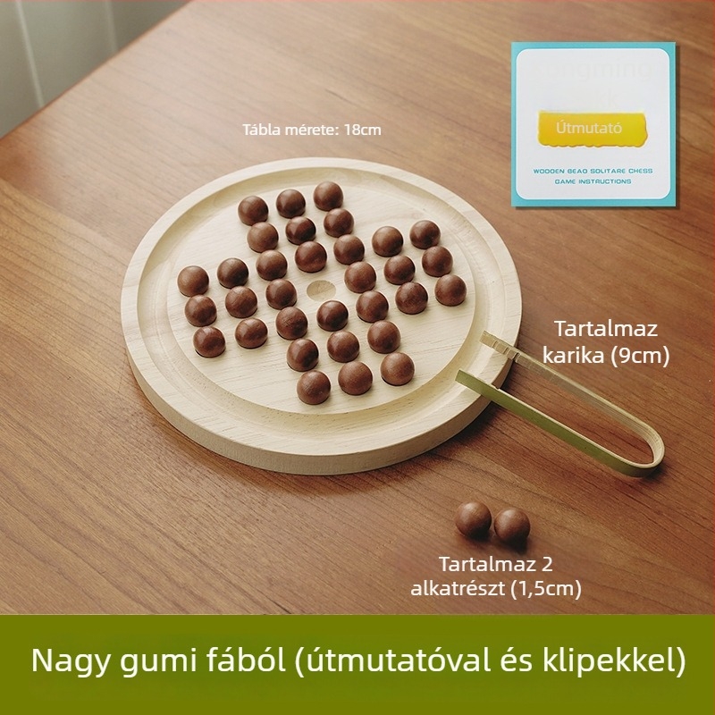 MZ Márkájú fa egyjátékos rejtvényjáték — agy- és kézügyesség edzése, korai nevelés.