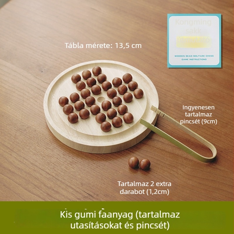 MZ Márkájú fa egyjátékos rejtvényjáték — agy- és kézügyesség edzése, korai nevelés.