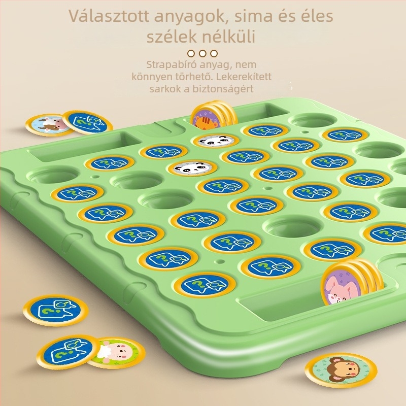 Műanyag asztali kártyajáték 4–6 éveseknek — interaktív szülő-gyermek oktató társasjáték