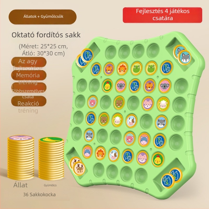 Műanyag asztali kártyajáték 4–6 éveseknek — interaktív szülő-gyermek oktató társasjáték