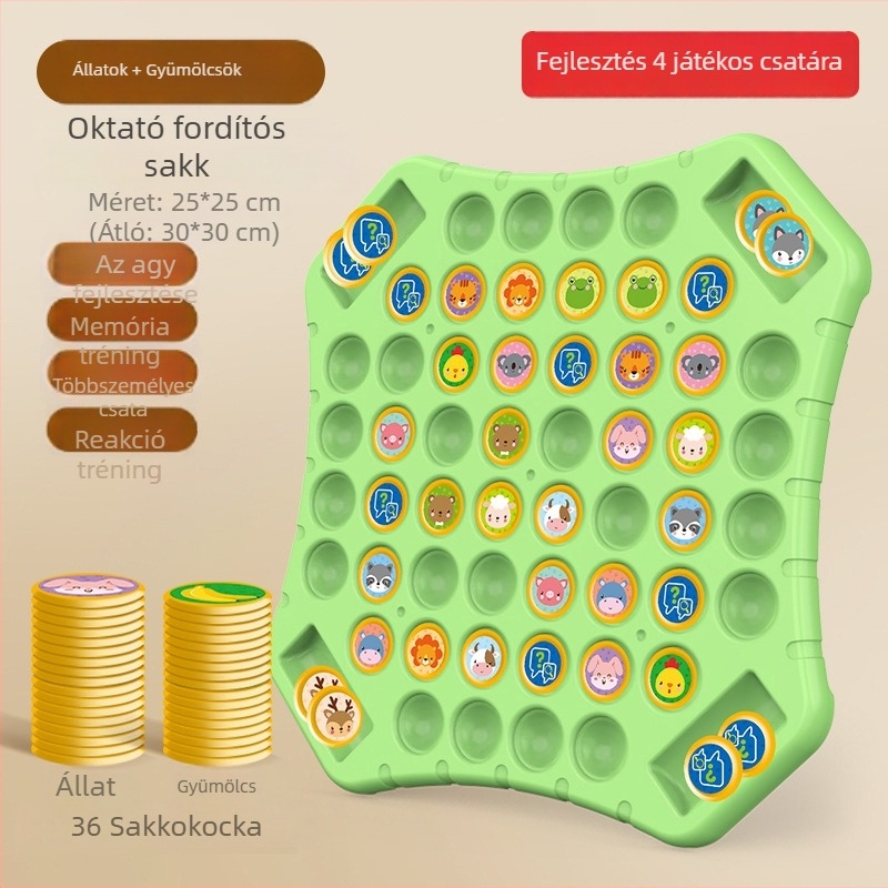Műanyag asztali kártyajáték 4–6 éveseknek — interaktív szülő-gyermek oktató társasjáték