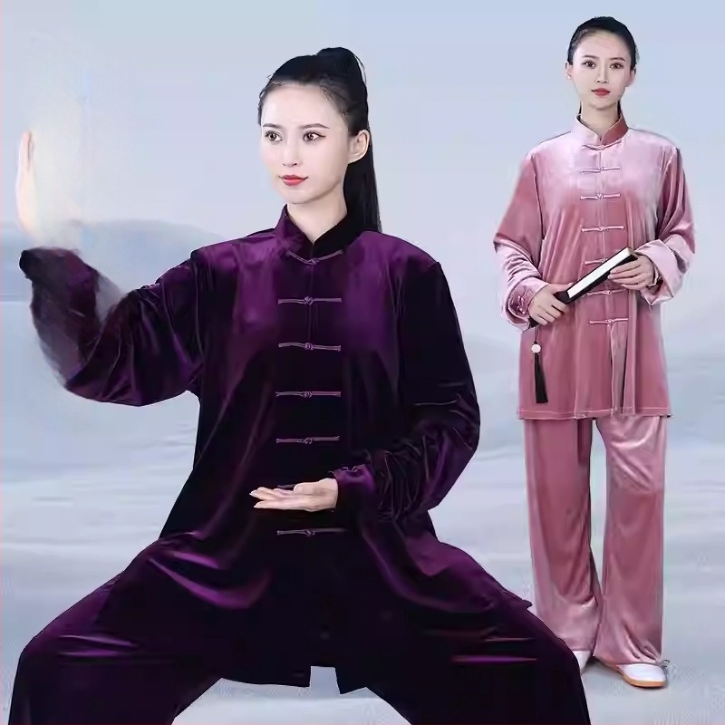 Hongji őszi-téli arany bársony Tai Chi ruha, uniszex felnőtteknek, 2025-ös új modell edzéshez and harcművészetekhez