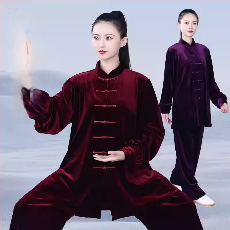 Hongji őszi-téli arany bársony Tai Chi ruha, uniszex felnőtteknek, 2025-ös új modell edzéshez and harcművészetekhez