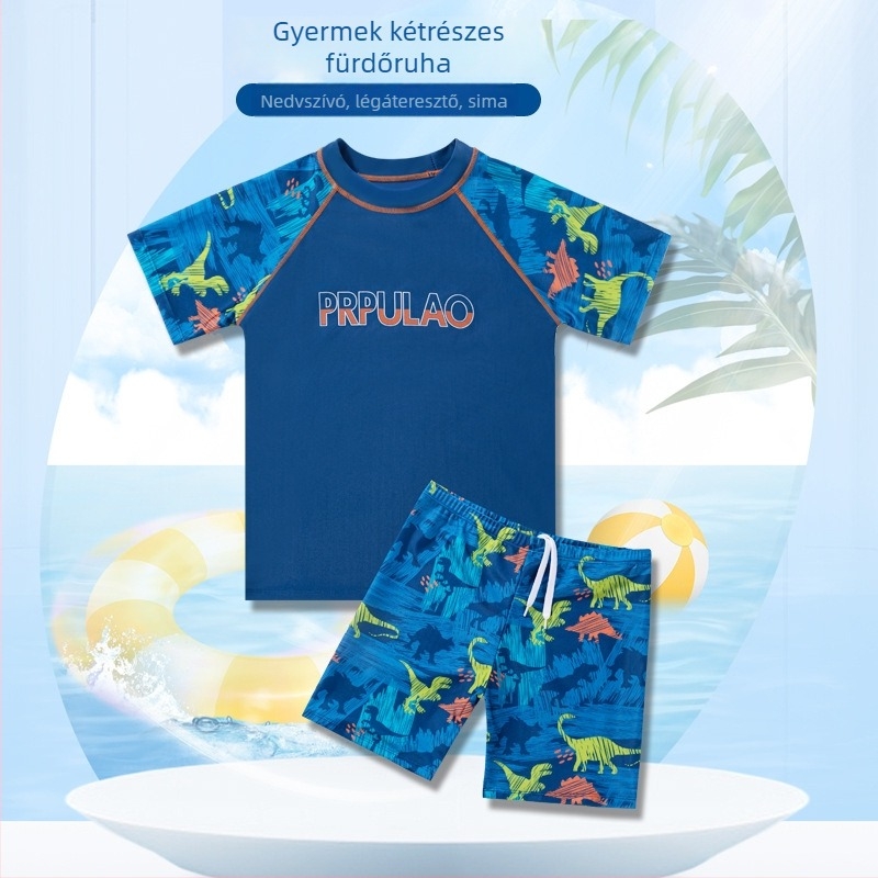 Kétrészes úszónadrág fiúknak, poliészter, nyár 2024