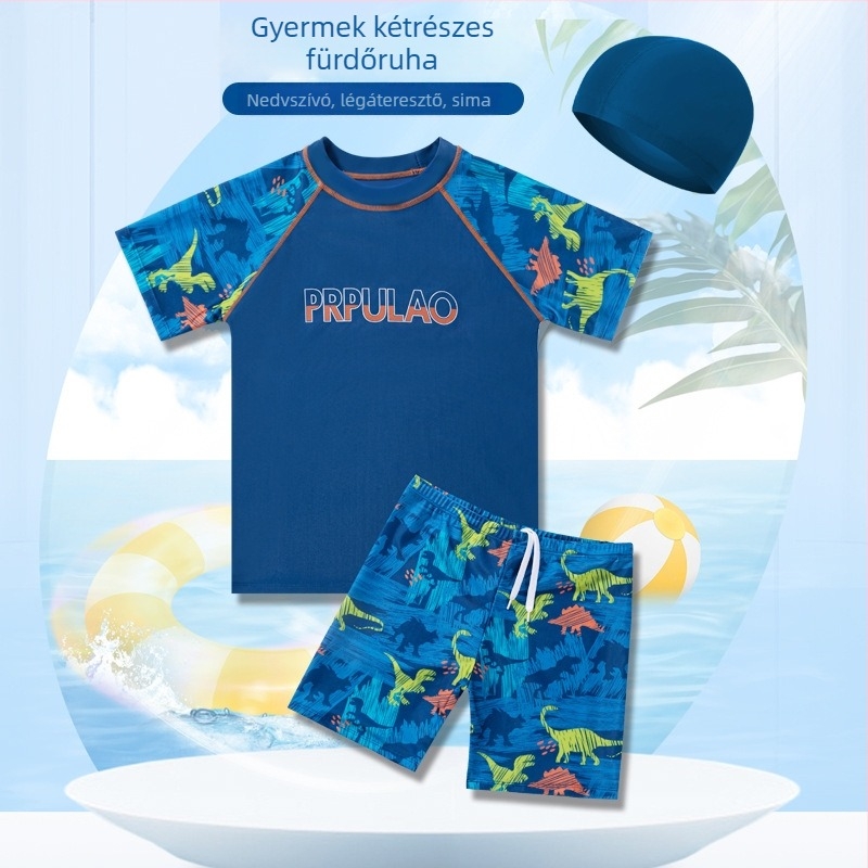 Kétrészes úszónadrág fiúknak, poliészter, nyár 2024