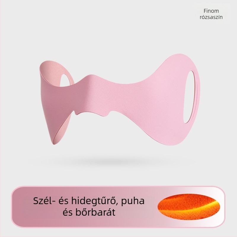 Meleg arcfedő maszk pillangó orrpatch-szel — poliészter, fülcsipesz, lélegző, uniszex, őszi-téli viselet.
