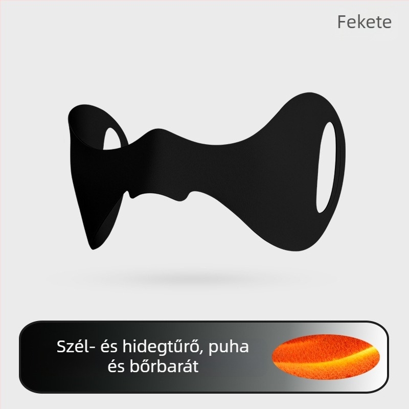 Meleg arcfedő maszk pillangó orrpatch-szel — poliészter, fülcsipesz, lélegző, uniszex, őszi-téli viselet.