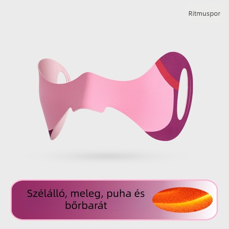 Meleg arcfedő maszk pillangó orrpatch-szel — poliészter, fülcsipesz, lélegző, uniszex, őszi-téli viselet.