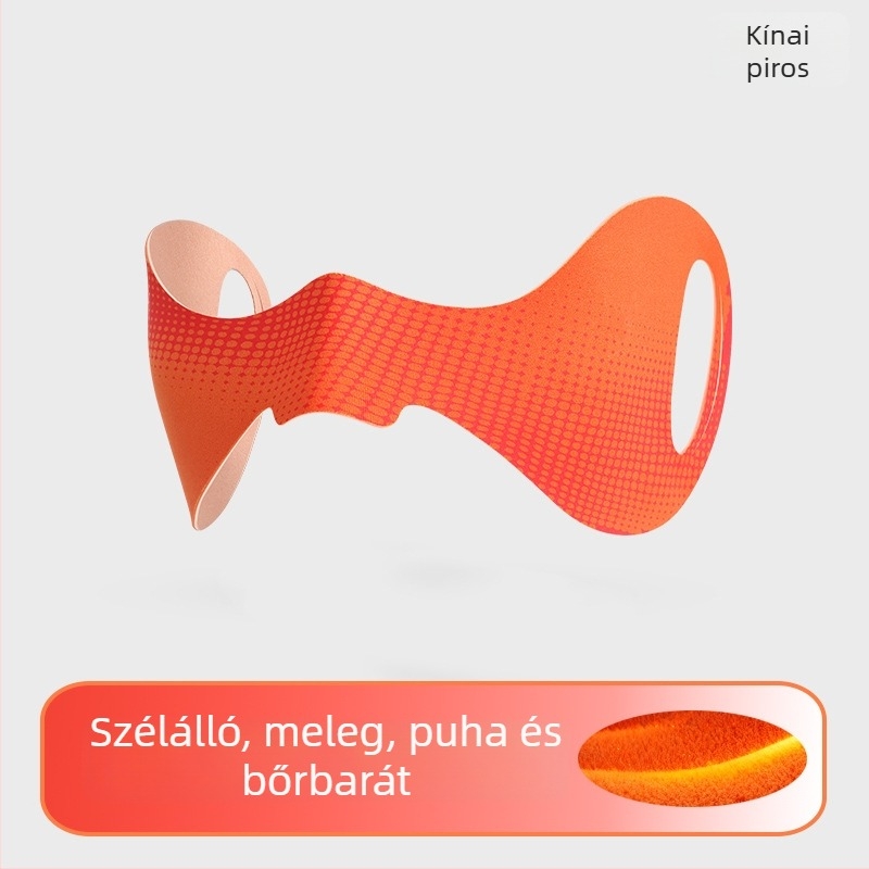 Meleg arcfedő maszk pillangó orrpatch-szel — poliészter, fülcsipesz, lélegző, uniszex, őszi-téli viselet.