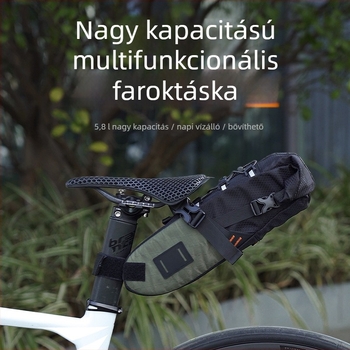 ENLEE kerékpár hátsó táska, többfunkcionális, 5,8 L kapacitású, vízálló hosszú utazásokhoz