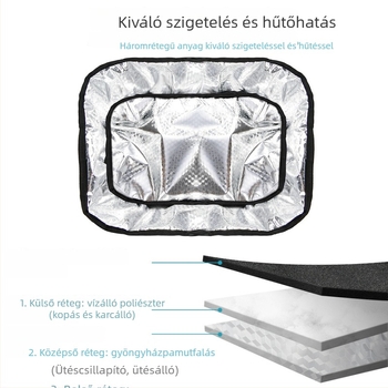 Hátsó kerékpár kosár vas kerettel és belső béléssel, modell BIKA-BAG119, vízálló és szigetelt.