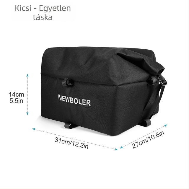 Hátsó kerékpár kosár vas kerettel és belső béléssel, modell BIKA-BAG119, vízálló és szigetelt.