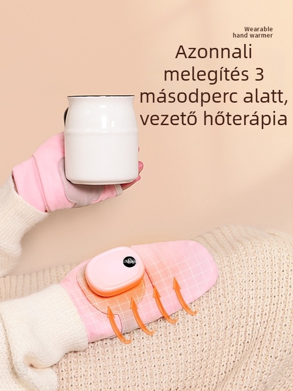 Kerékpáros kesztyű USB-töltéses grafén fűtéssel, kültéri téli használatra