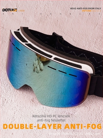 Sí szemüveg TPU kerettel és PC lencsével, párátlanító, dupla rétegű, vízálló és szélálló