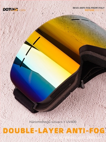 Sí szemüveg TPU kerettel és PC lencsével, párátlanító, dupla rétegű, vízálló és szélálló