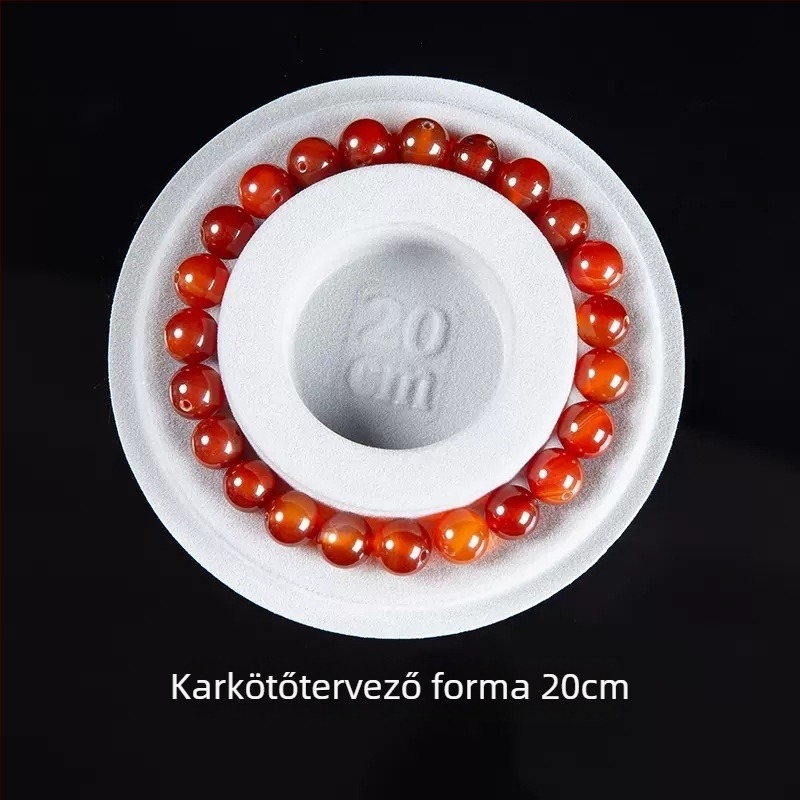 Ékszer gyöngy bemutató tálca – DIY karkötő tervezéséhez, gyanta, geometriai konkáv-konvex forma, Hongma MZ2373