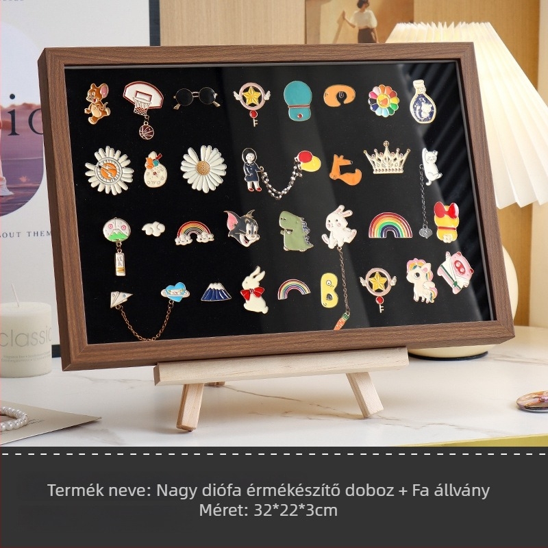 Bélyegzőtároló doboz — Fa, Modern minimál, Kemény, Mintázat: Egységes