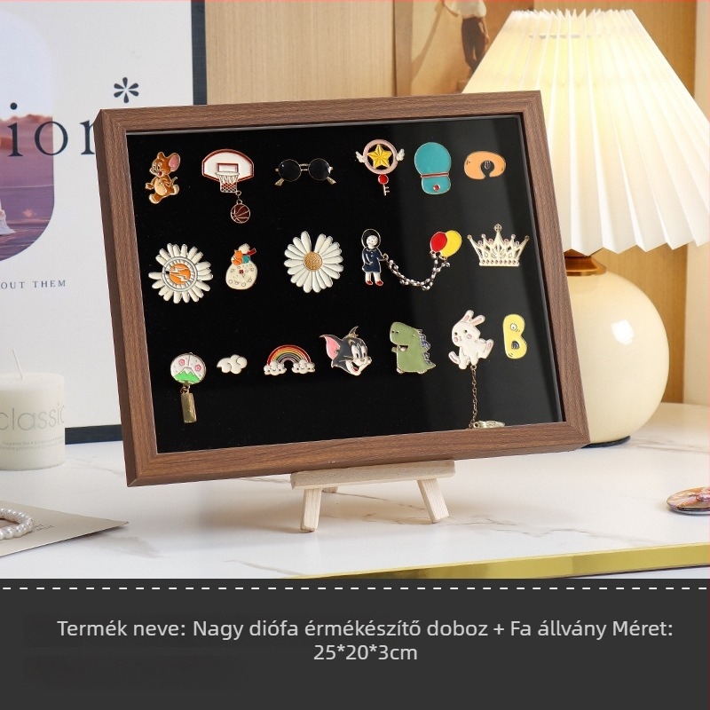 Bélyegzőtároló doboz — Fa, Modern minimál, Kemény, Mintázat: Egységes