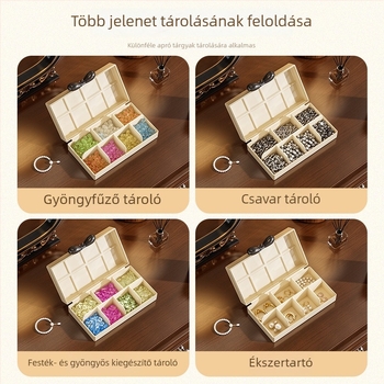 Mu Ming 9631 Ékszerdoboz – hordozható, antioxidációs tároló, többfunkciós ékszertároló, a nyakláncok, fülbevalók, gyűrűk és karkötők számára