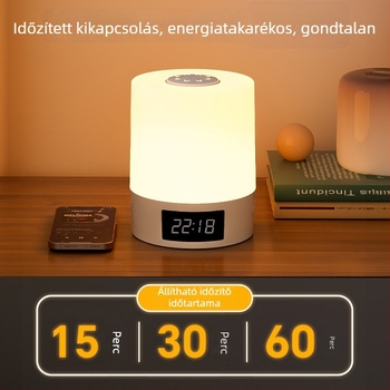 Éjszakai fény órával és LED-kijelzővel – újratölthető éjjeli lámpa hálószobához и tanuláshoz
