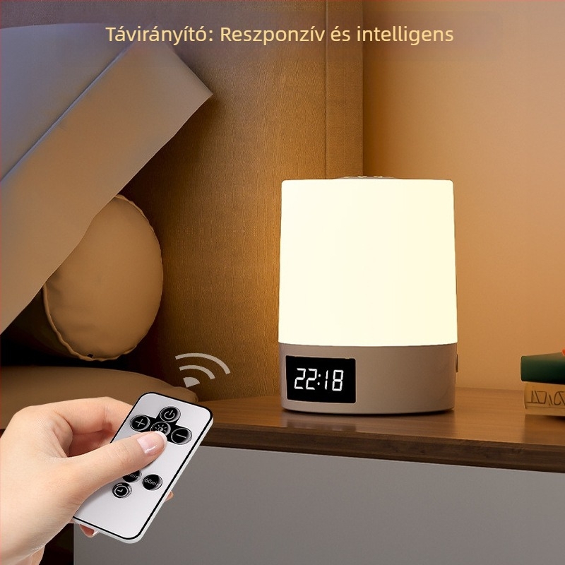 Éjszakai fény órával és LED-kijelzővel – újratölthető éjjeli lámpa hálószobához и tanuláshoz