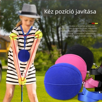 Golf okoslabda – ütés közbeni testhelyzet korrigáló edző, kar-korrektor segéd, PVC, Kaiersn