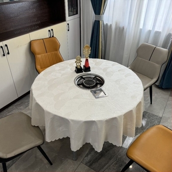 Forró pot étterme kör alakú asztalterítő, vízálló és olajálló, szeggel rögzíthető, hotell- és otthoni használatra