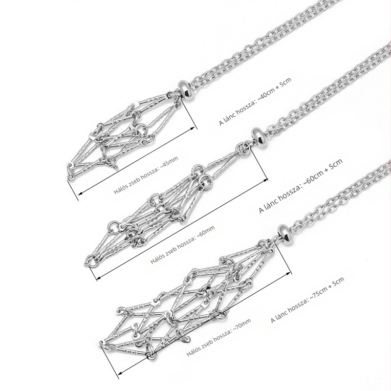 UBELIEVE Geometrikus nyaklánc titánacélból, Seiko felületkezelés