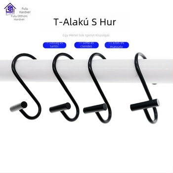 Fém függönykampó, hengert formájú T- és S-alakú dizájn, modern minimalista stílus, fu'luo