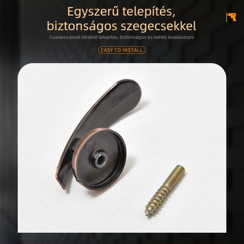 Függönykampó, lapos szög, cinkötvözet